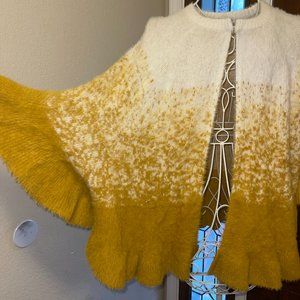 Ruffled Plus-size Cardigan Shawl - Size 2X